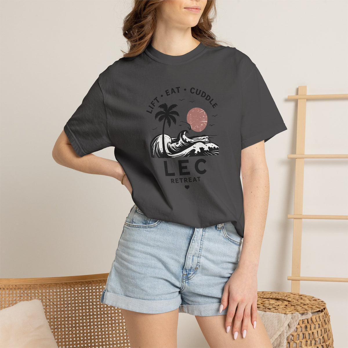 LEC, Lift ,Eat , Cuddle , Retreat Graphic Tee ,Comfort Colors® 1717