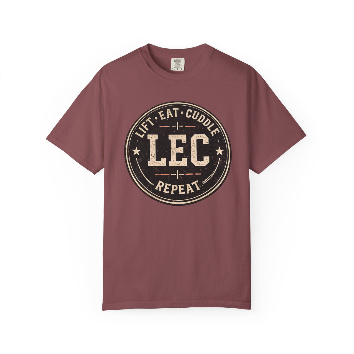 LEC, Lift ,Eat , Cuddle , Repeat Graphic Tee ,Comfort Colors® 1717