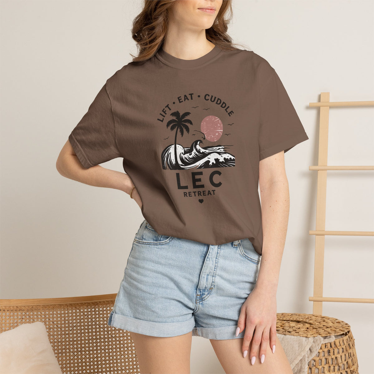 LEC, Lift ,Eat , Cuddle , Retreat Graphic Tee ,Comfort Colors® 1717