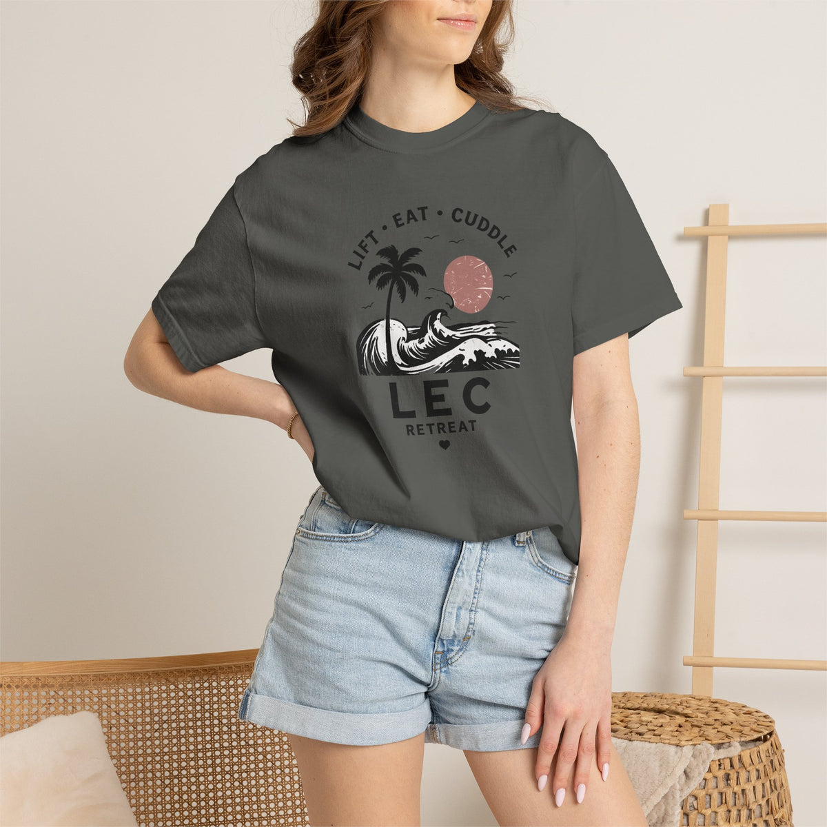LEC, Lift ,Eat , Cuddle , Retreat Graphic Tee ,Comfort Colors® 1717