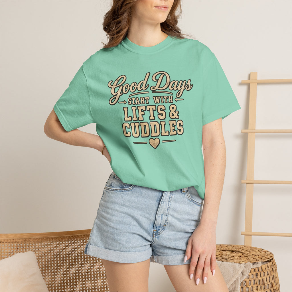 LEC, Lift ,Eat , Cuddle , Repeat Graphic Tee ,Comfort Colors® 1717