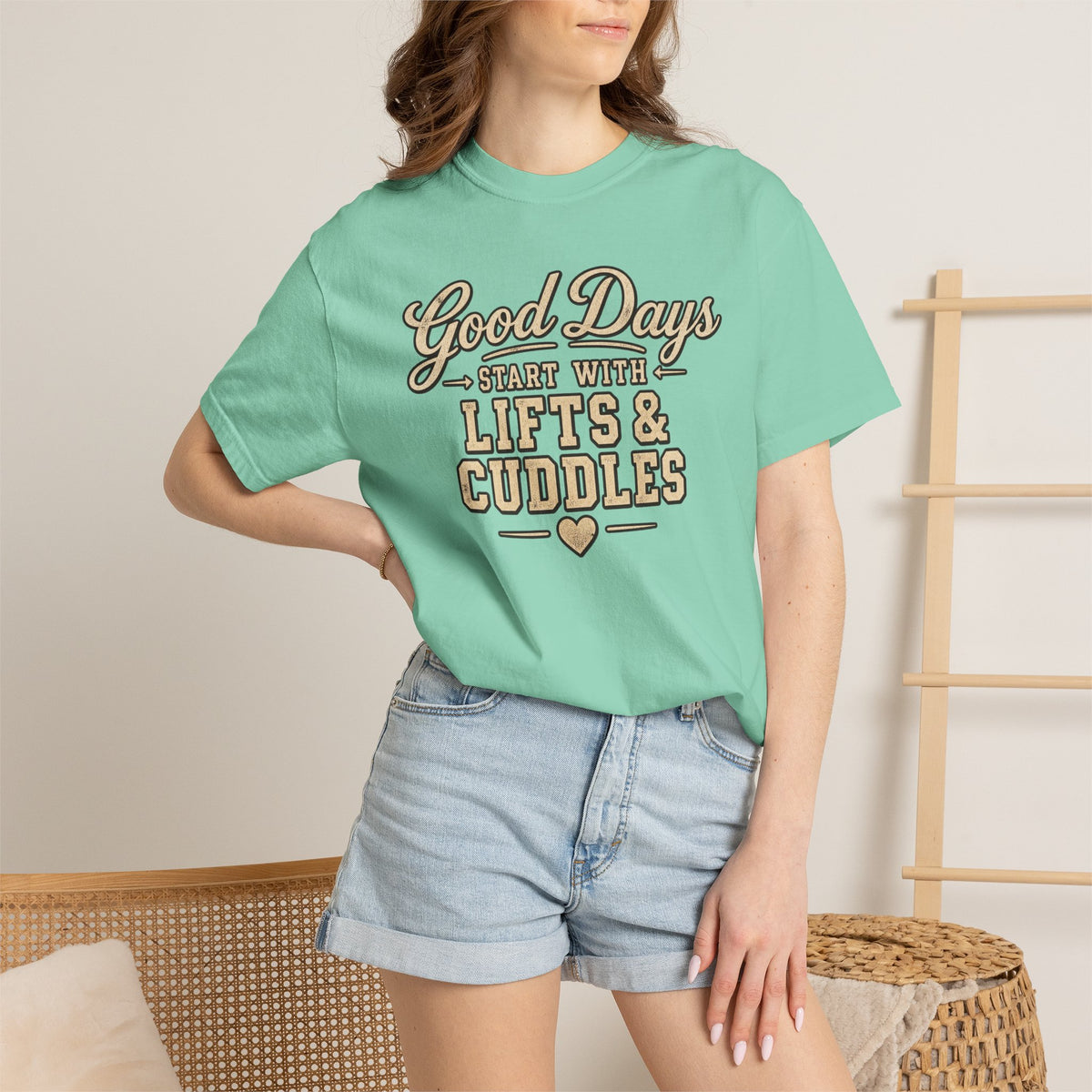 LEC, Lift ,Eat , Cuddle , Repeat Graphic Tee ,Comfort Colors® 1717