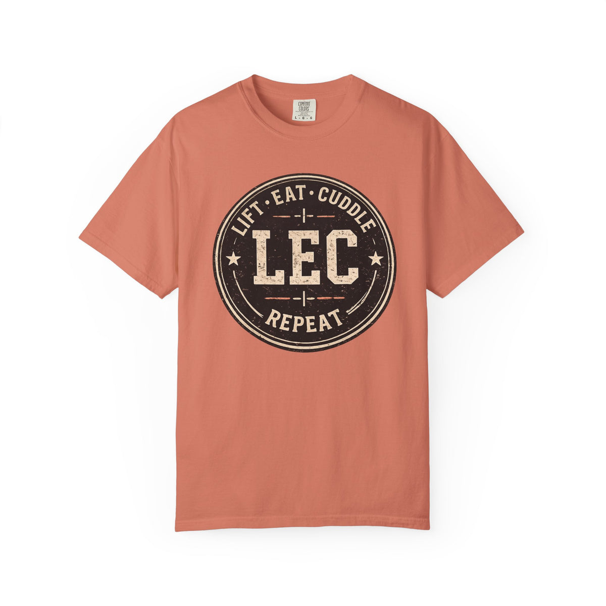 LEC, Lift ,Eat , Cuddle , Repeat Graphic Tee ,Comfort Colors® 1717