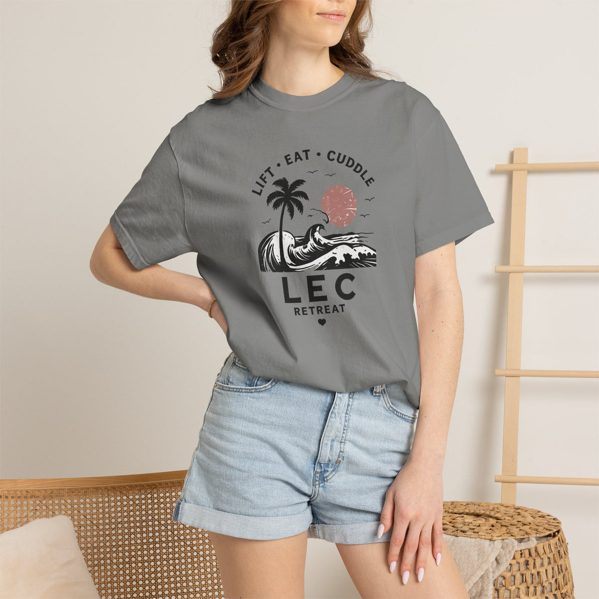 LEC, Lift ,Eat , Cuddle , Retreat Graphic Tee ,Comfort Colors® 1717