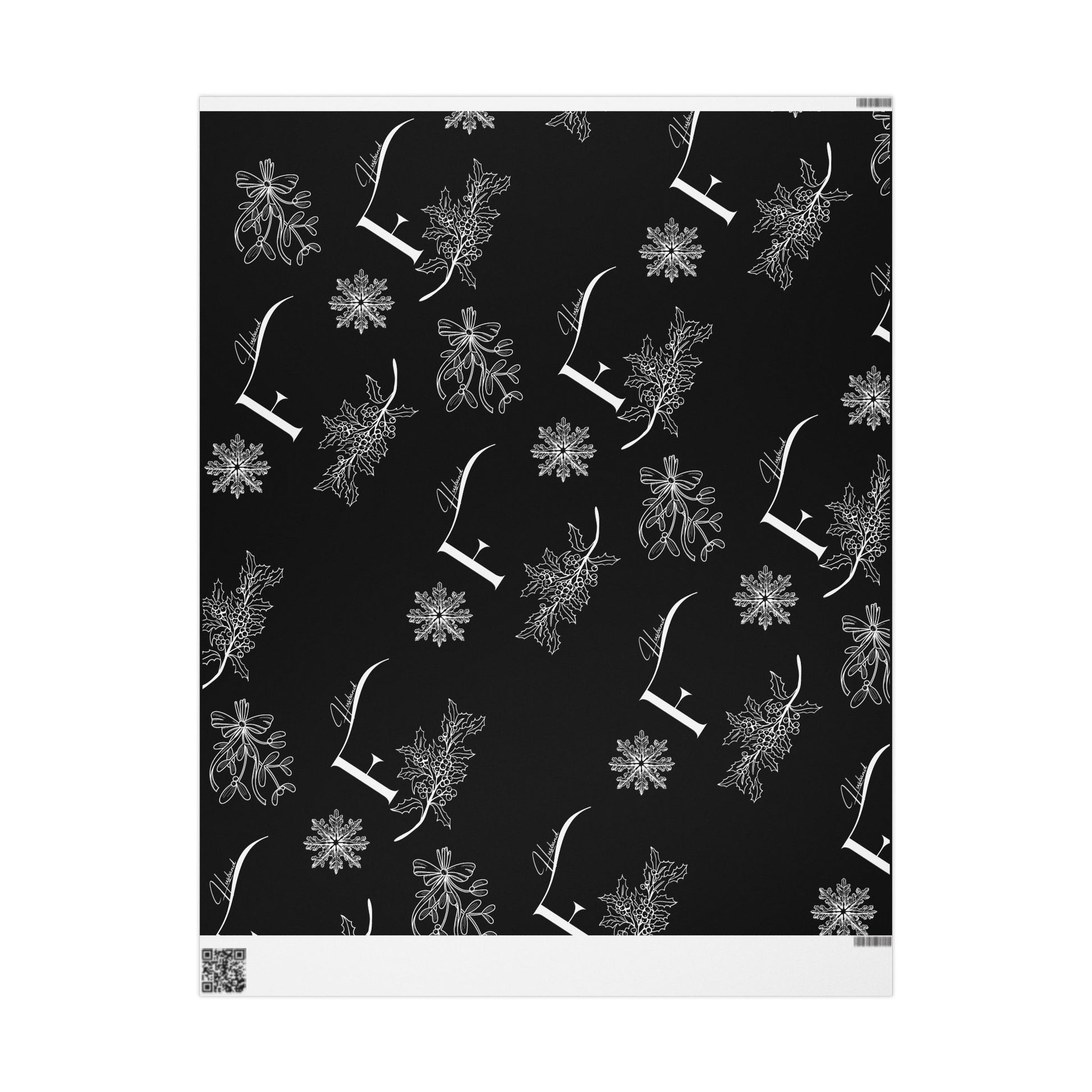 Future Husband Festive Wrapping Paper Black
