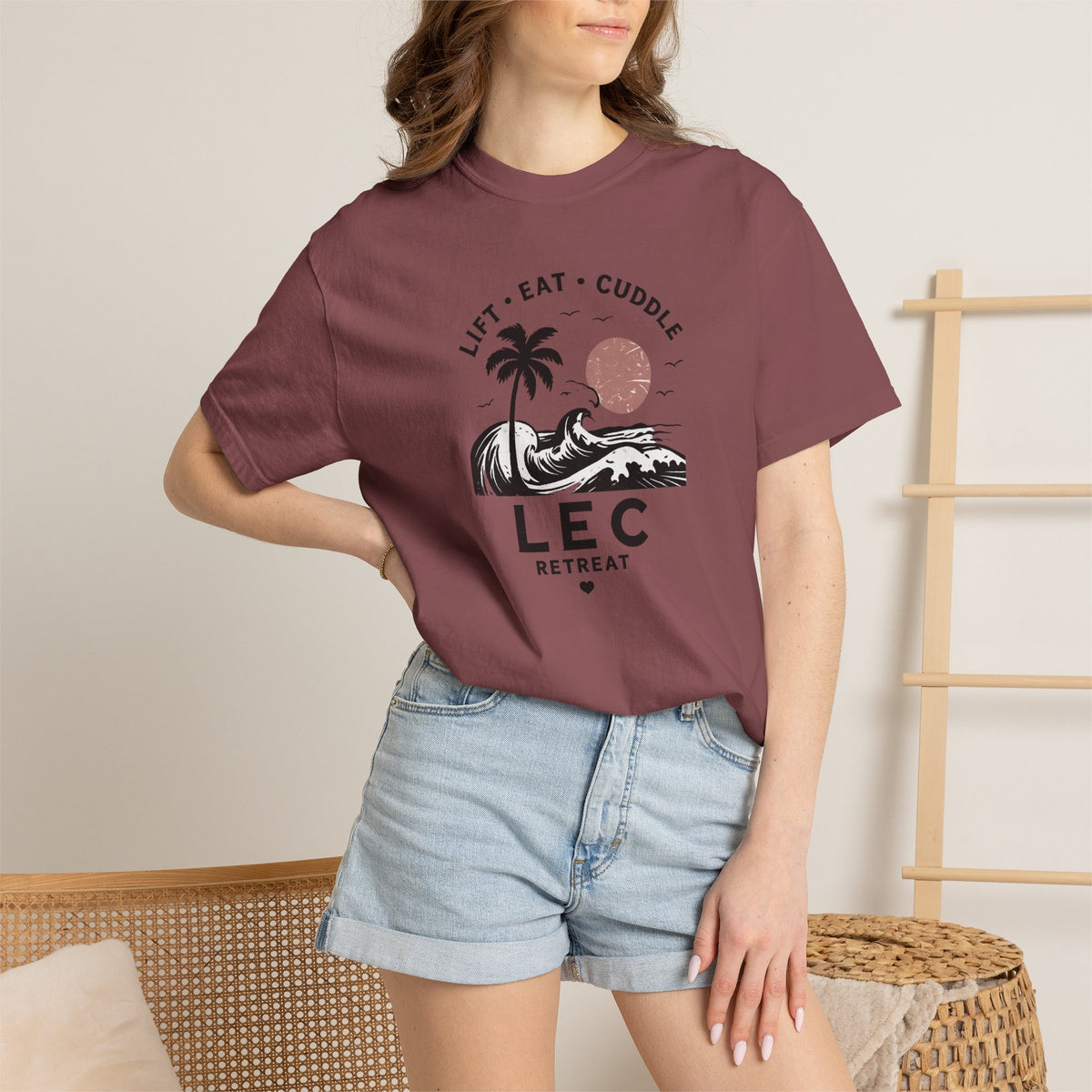 LEC, Lift ,Eat , Cuddle , Retreat Graphic Tee ,Comfort Colors® 1717