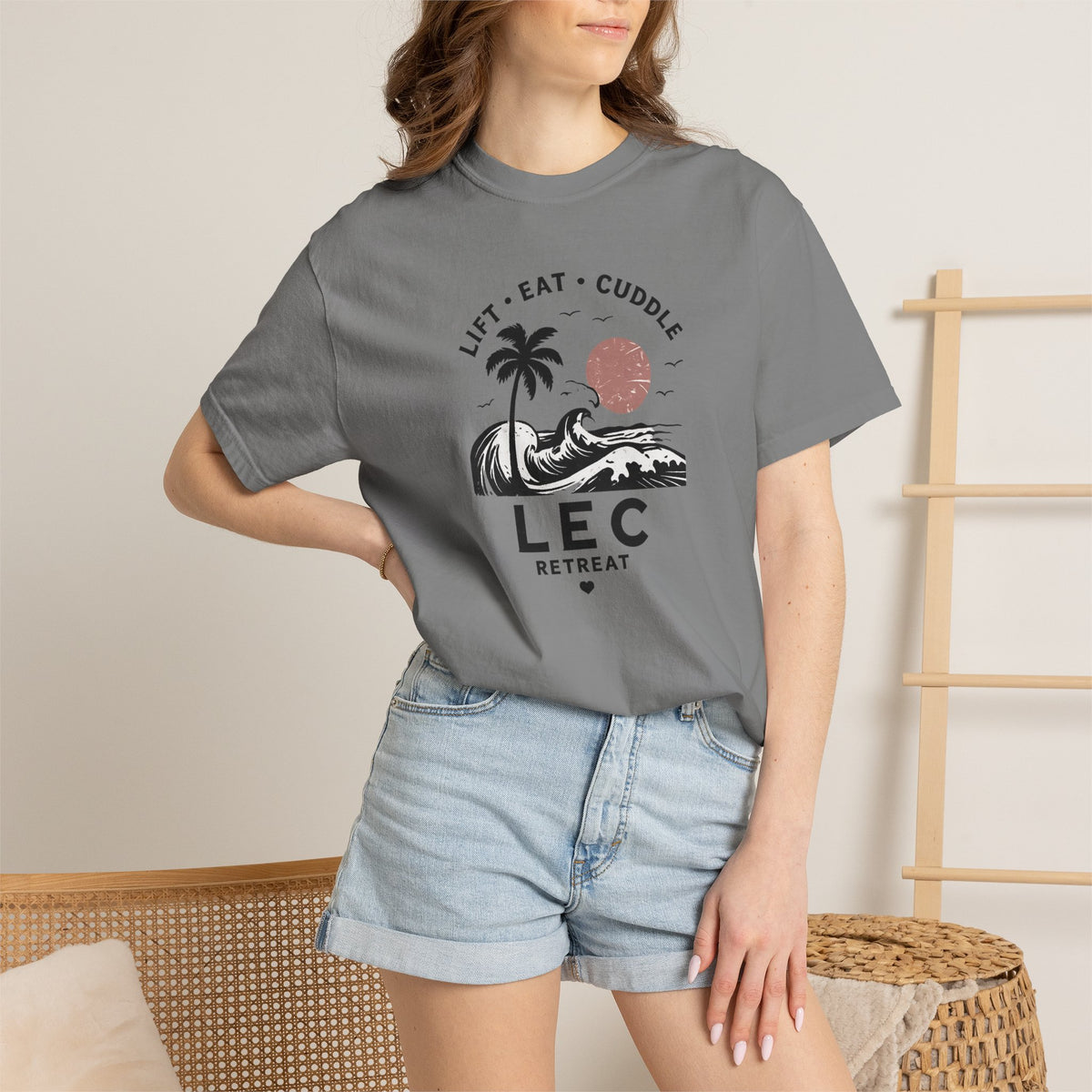 LEC, Lift ,Eat , Cuddle , Retreat Graphic Tee ,Comfort Colors® 1717