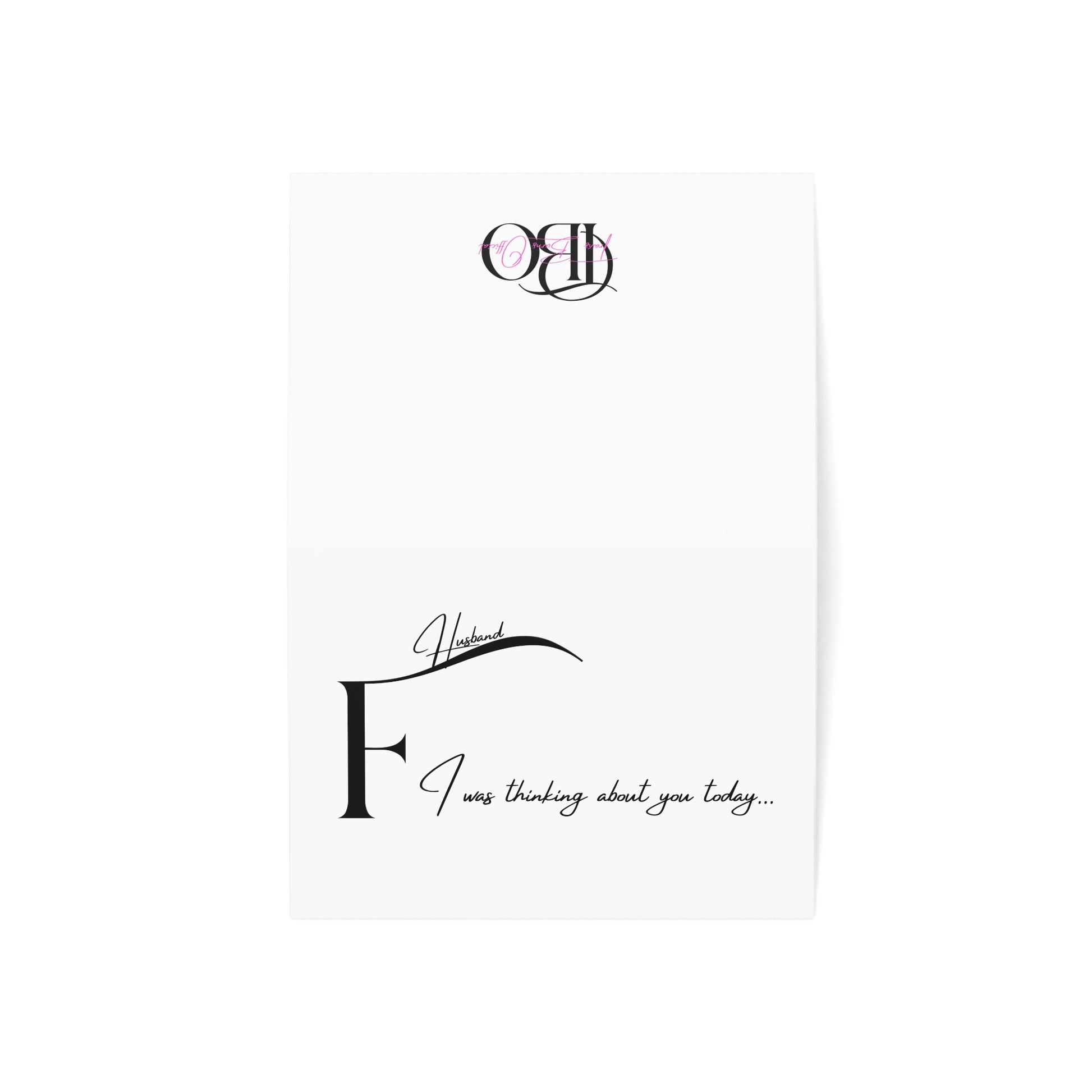 Dear Future Husband I was thinking about you today... Elegant Greeting Cards