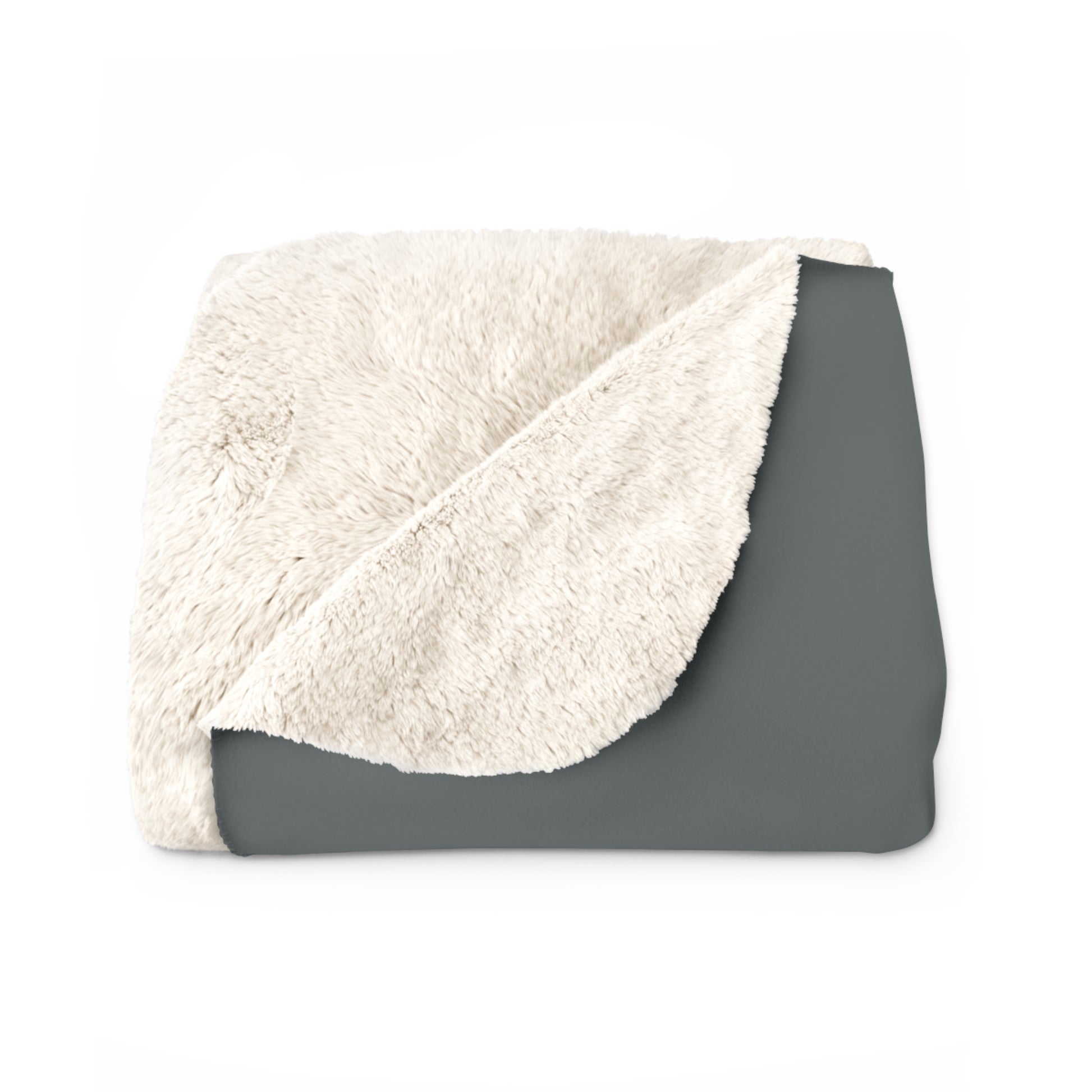 Cozy Sherpa Fleece Blanket for Future Husband grey