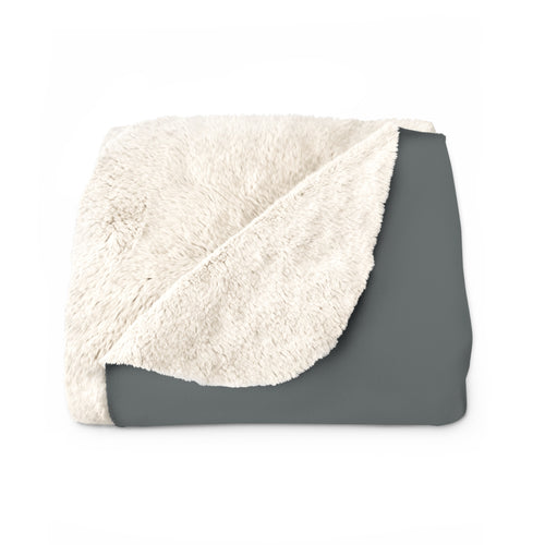 Cozy Sherpa Fleece Blanket for Future Husband grey