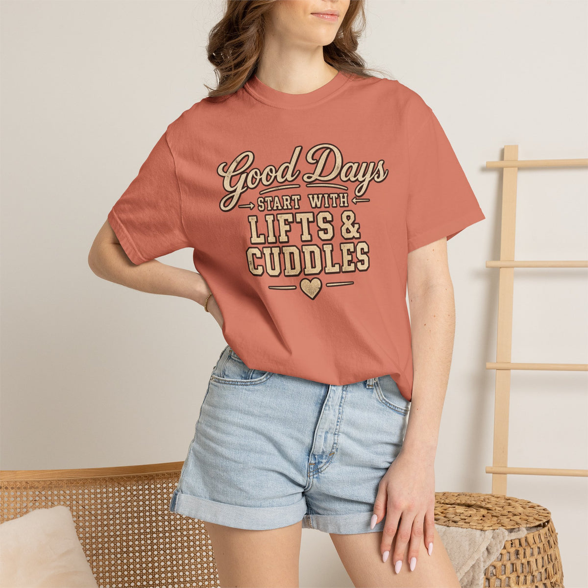 LEC, Lift ,Eat , Cuddle , Repeat Graphic Tee ,Comfort Colors® 1717
