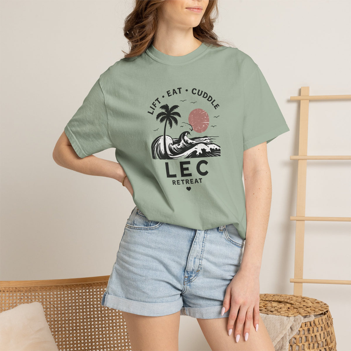 LEC, Lift ,Eat , Cuddle , Retreat Graphic Tee ,Comfort Colors® 1717