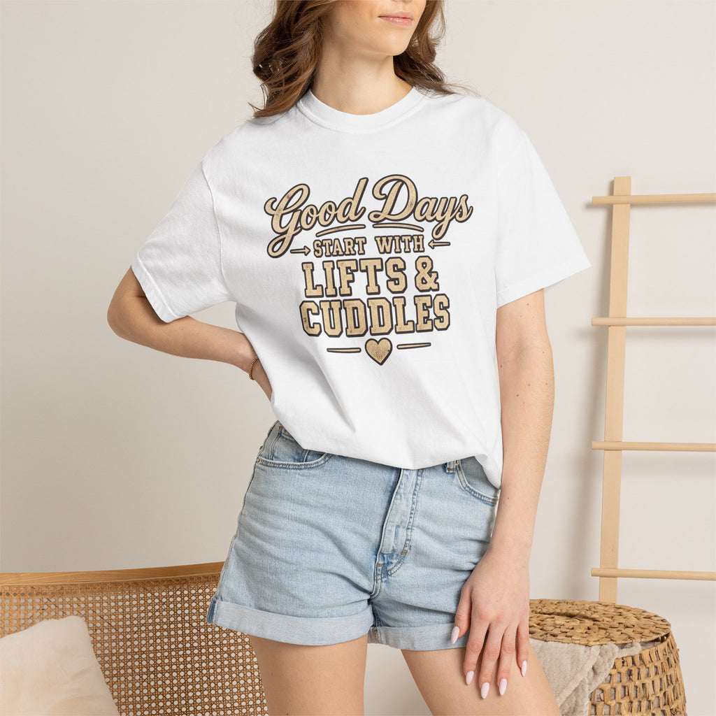 LEC, Lift ,Eat , Cuddle , Repeat Graphic Tee ,Comfort Colors® 1717