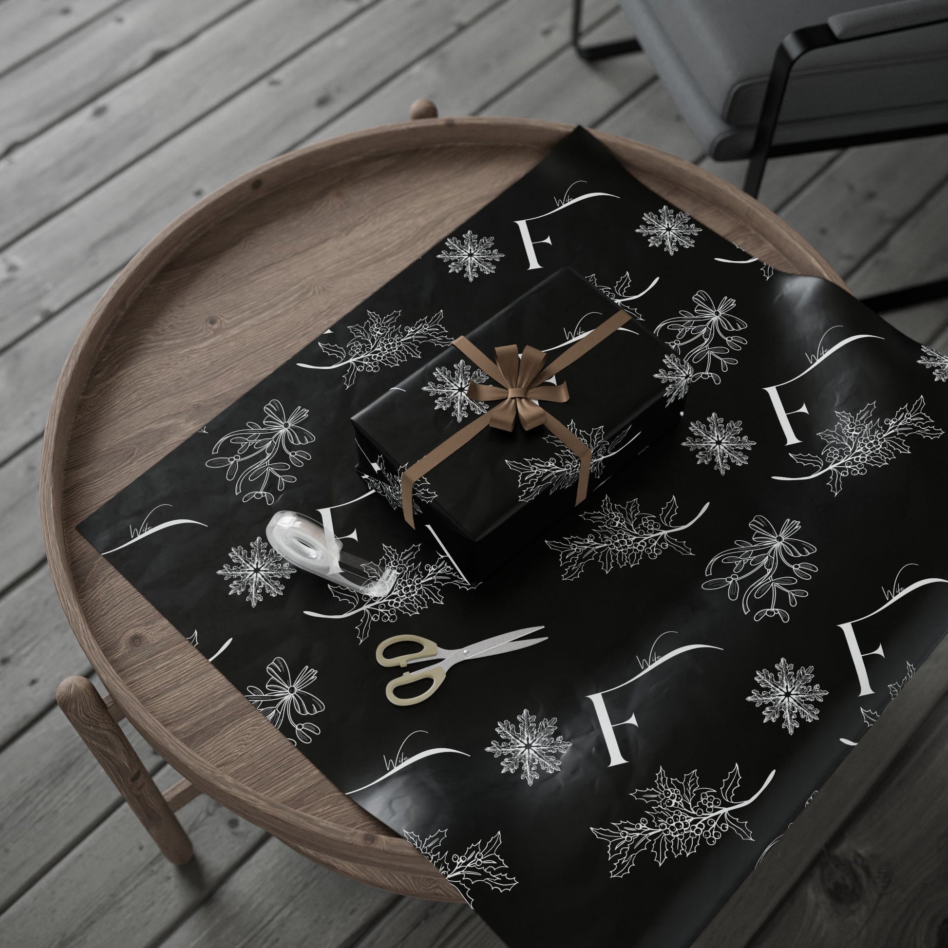 Future Wife Wrapping Paper Black