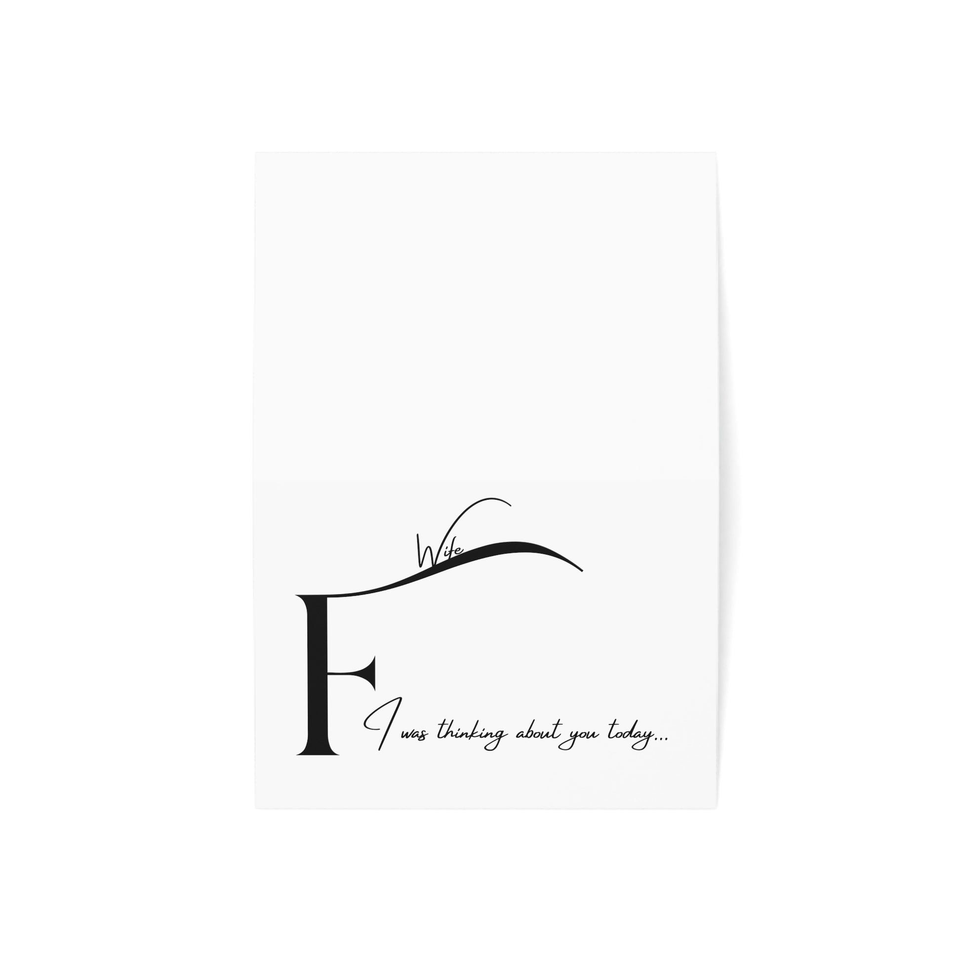 Dear Future Wife I was thinking about you today... Elegant Greeting Cards