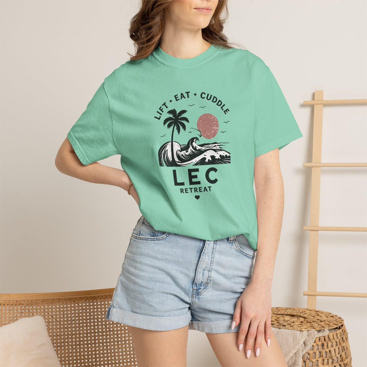 LEC, Lift ,Eat , Cuddle , Retreat Graphic Tee ,Comfort Colors® 1717
