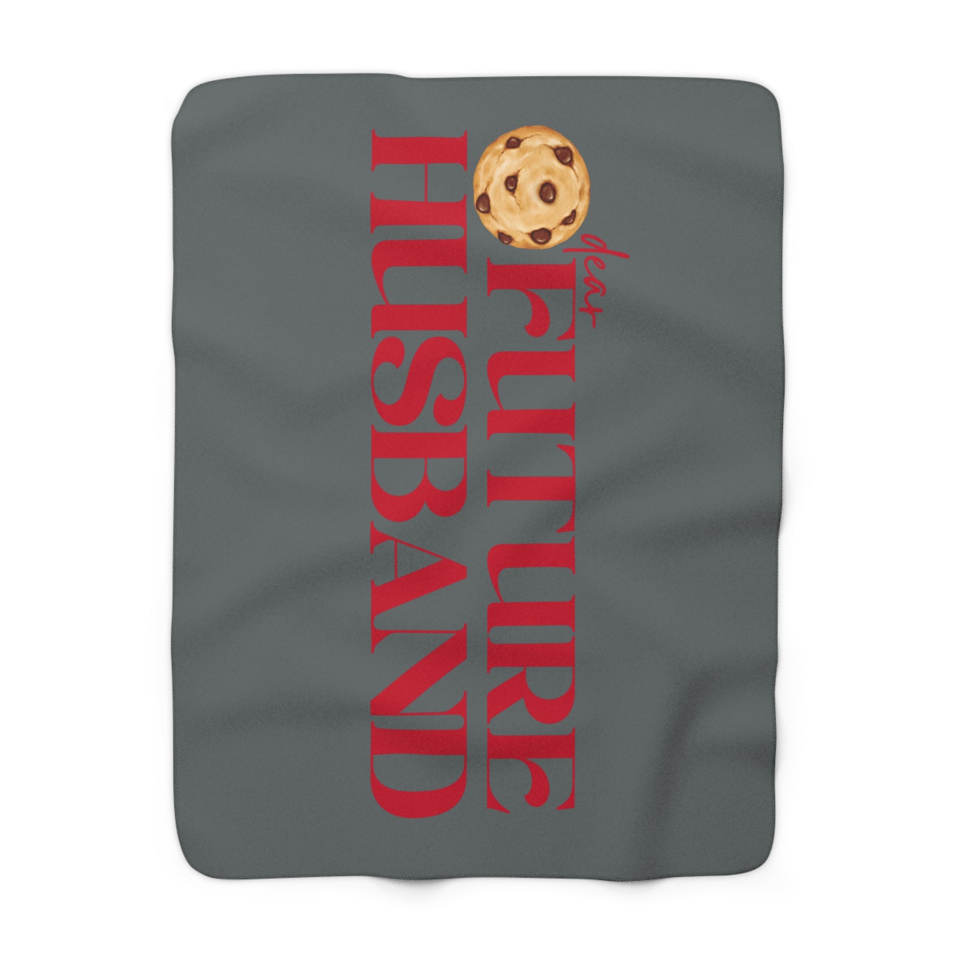 Cozy Sherpa Fleece Blanket for Future Husband grey