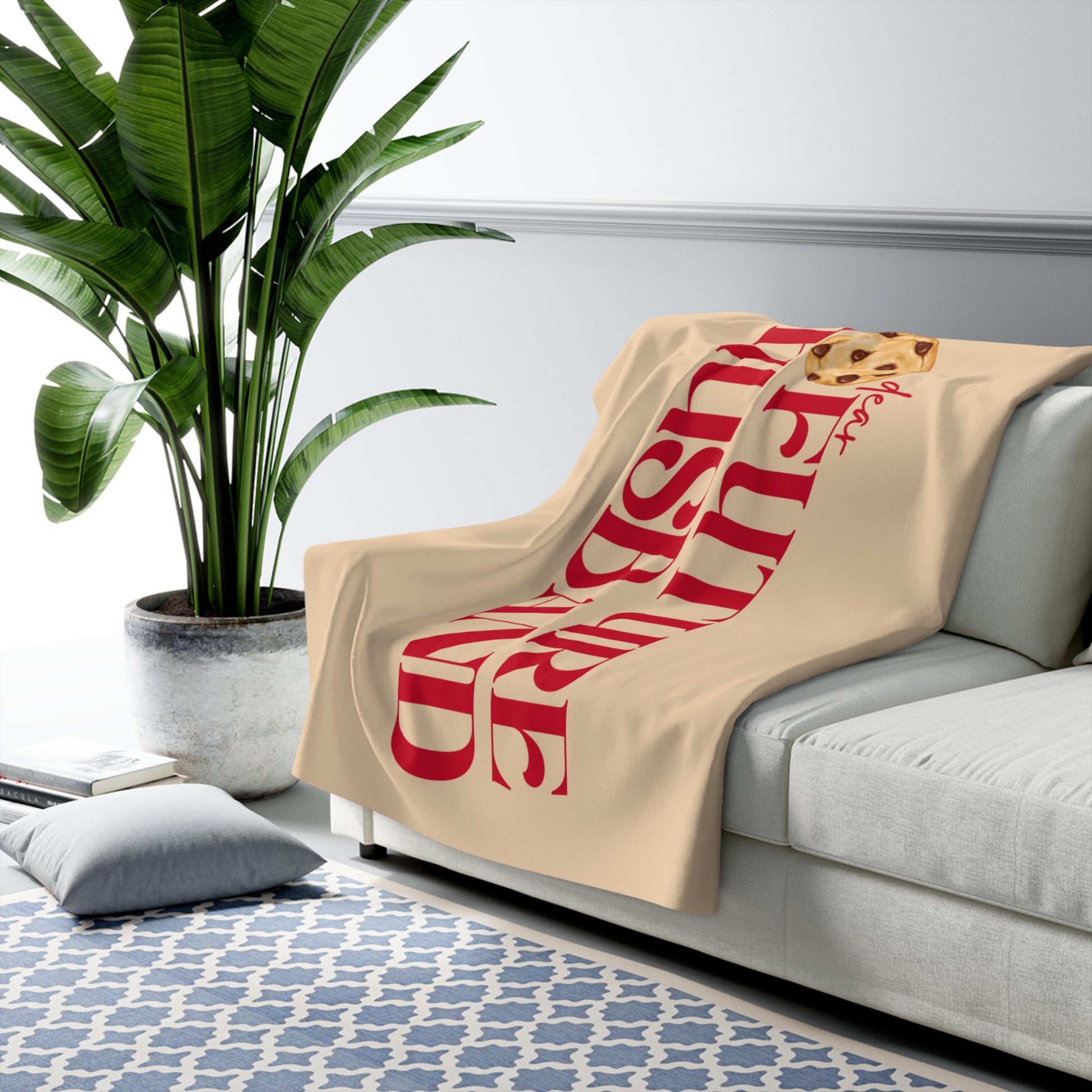 Cozy Sherpa Fleece Blanket for Future Husband Tan