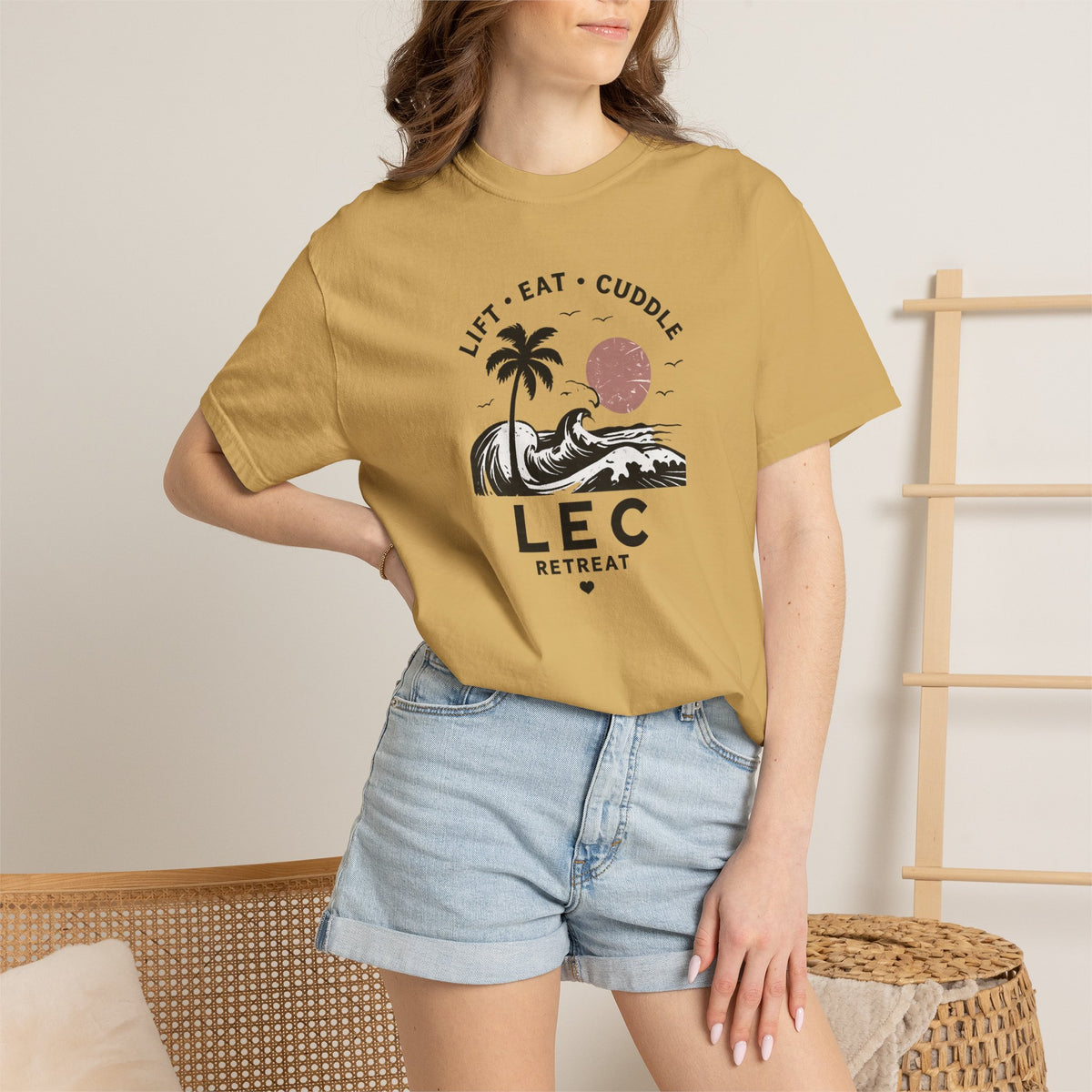 LEC, Lift ,Eat , Cuddle , Retreat Graphic Tee ,Comfort Colors® 1717