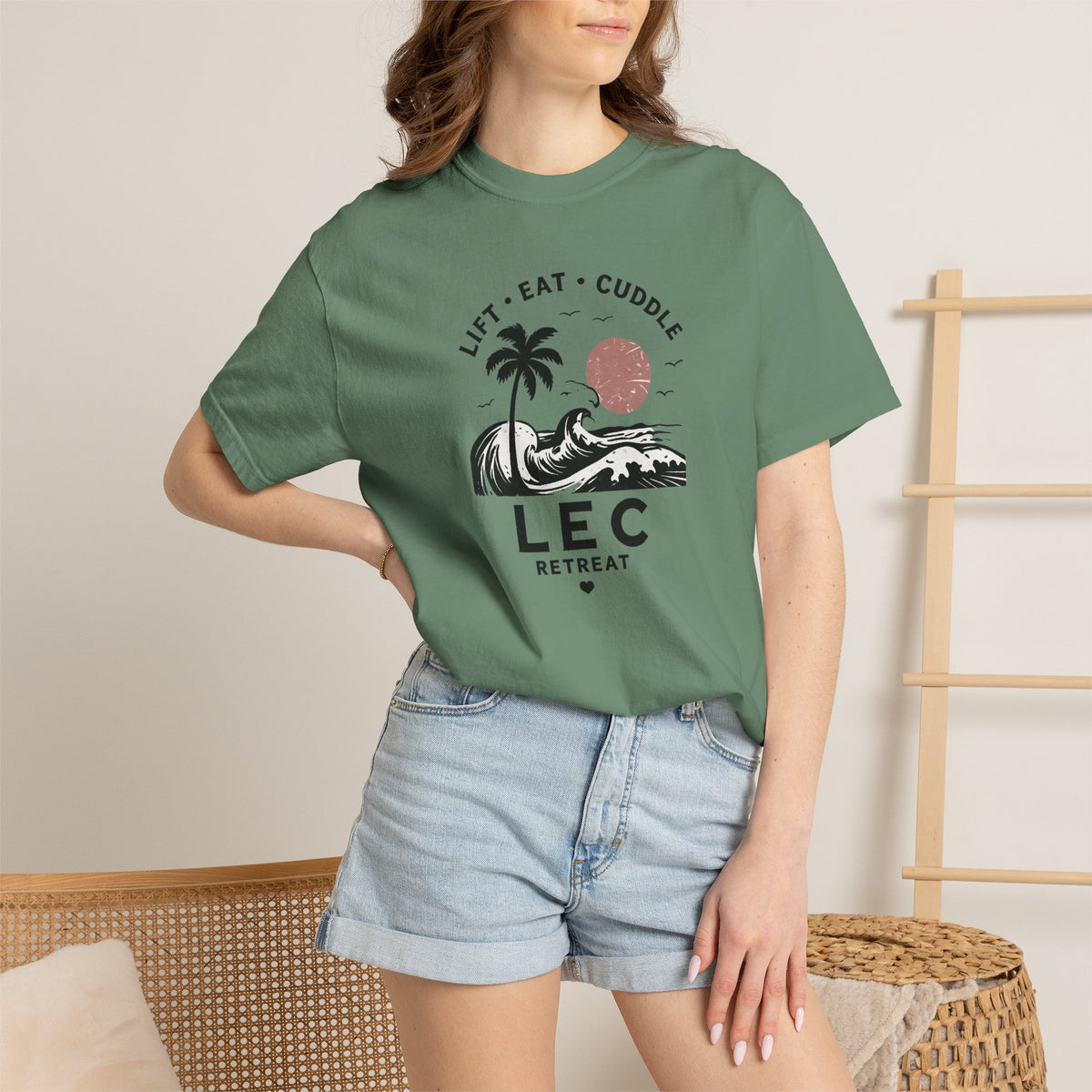 LEC, Lift ,Eat , Cuddle , Retreat Graphic Tee ,Comfort Colors® 1717