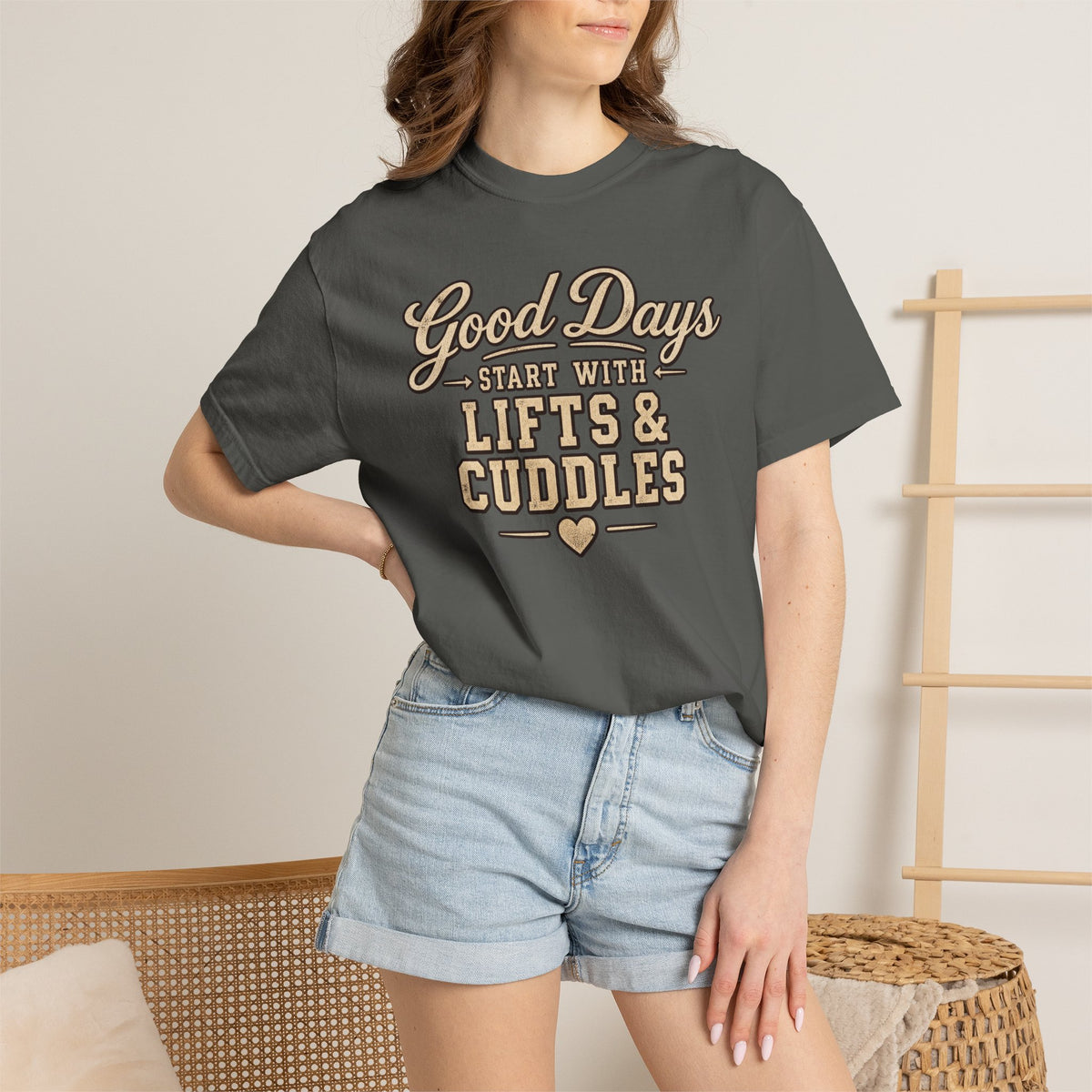 LEC, Lift ,Eat , Cuddle , Repeat Graphic Tee ,Comfort Colors® 1717