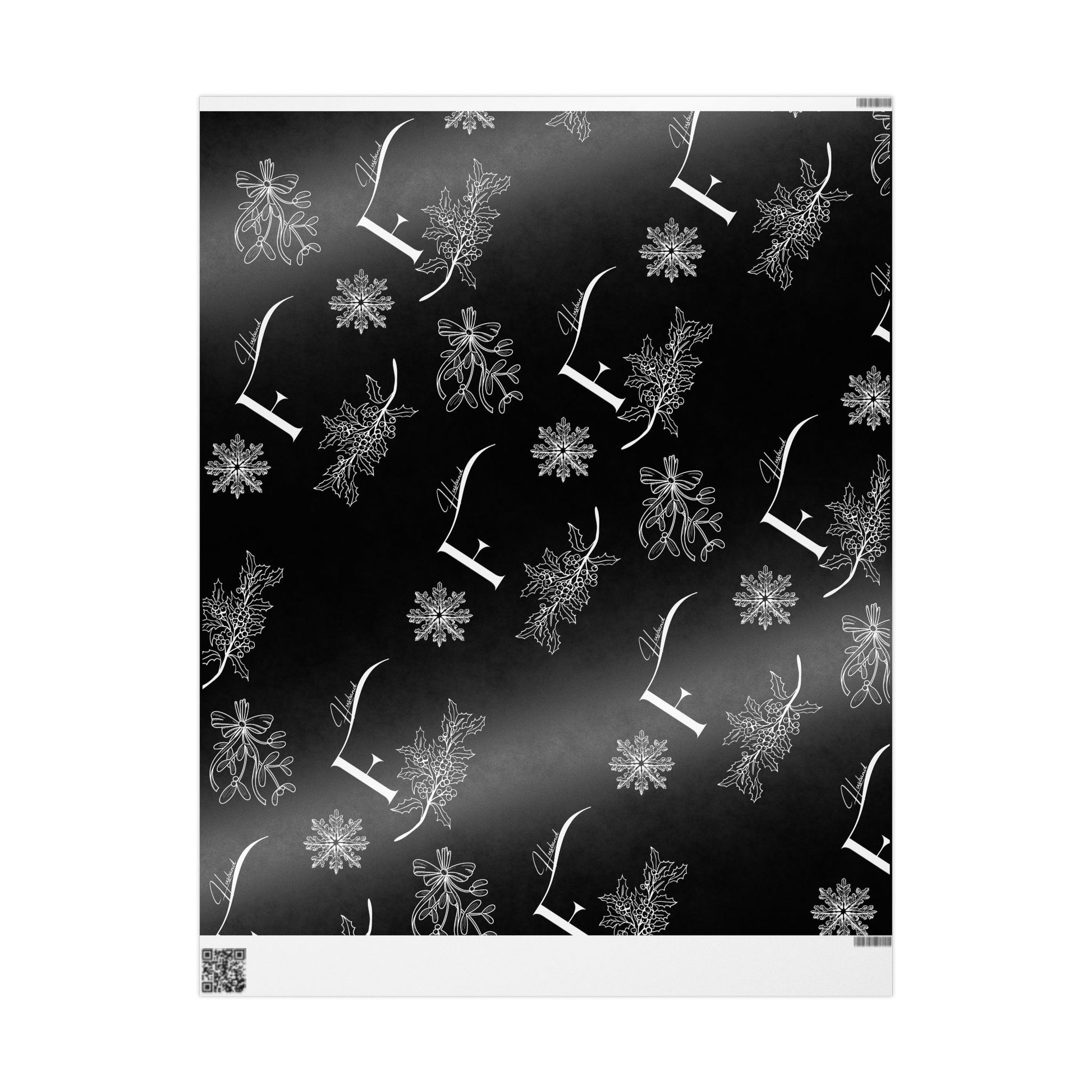 Future Husband Festive Wrapping Paper Black