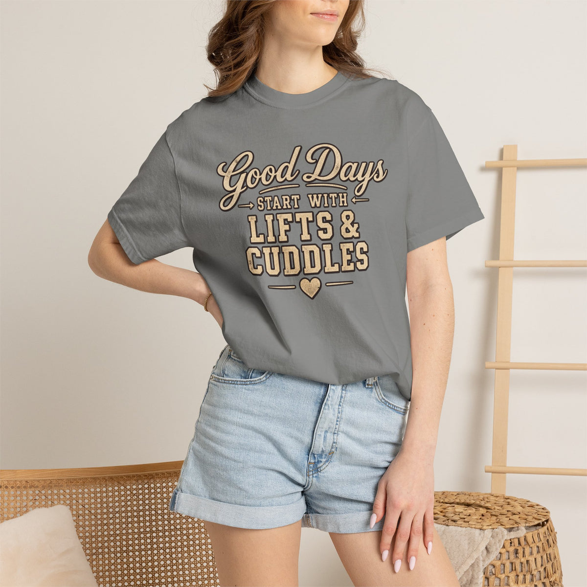 LEC, Lift ,Eat , Cuddle , Repeat Graphic Tee ,Comfort Colors® 1717