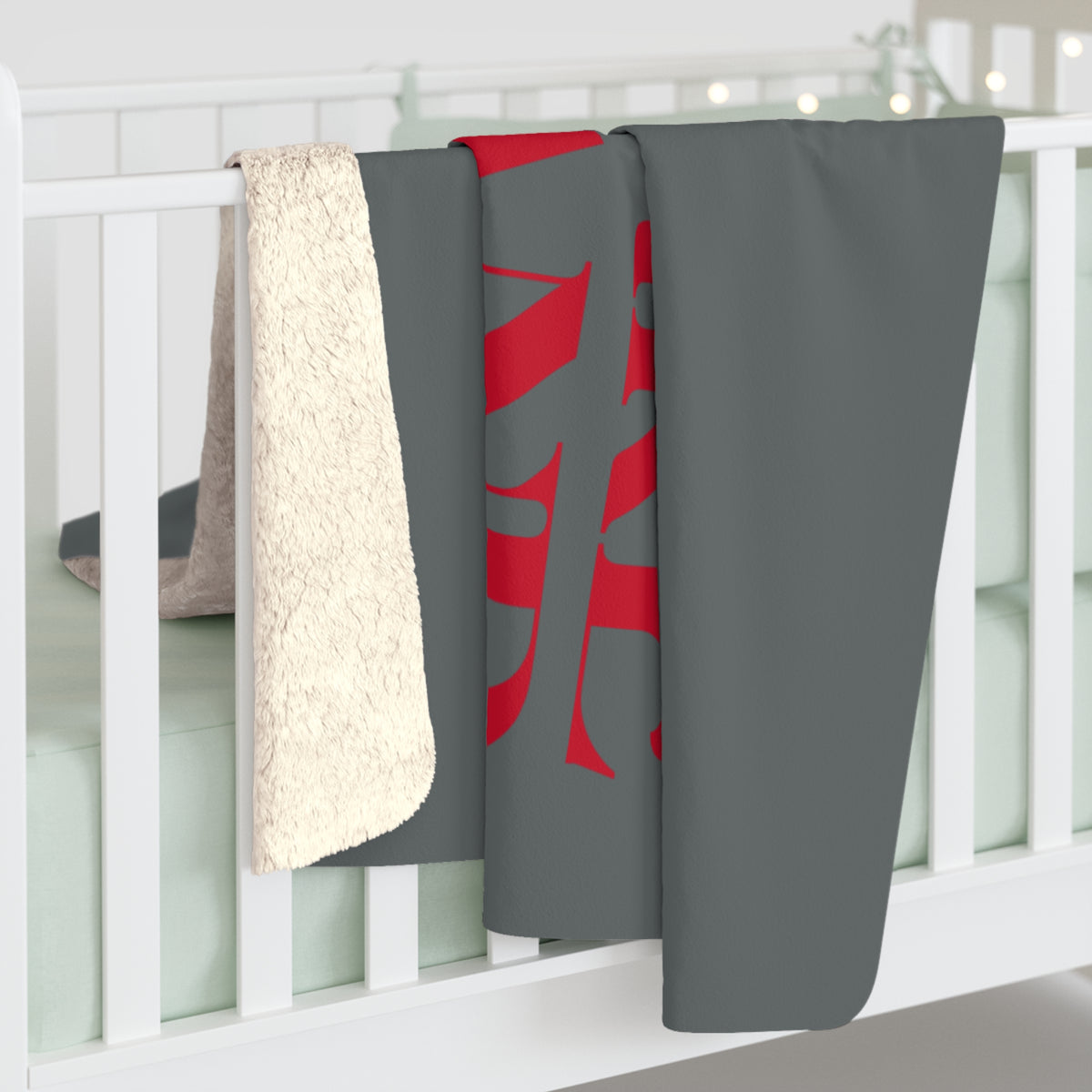 Cozy Sherpa Fleece Blanket for Future Husband grey