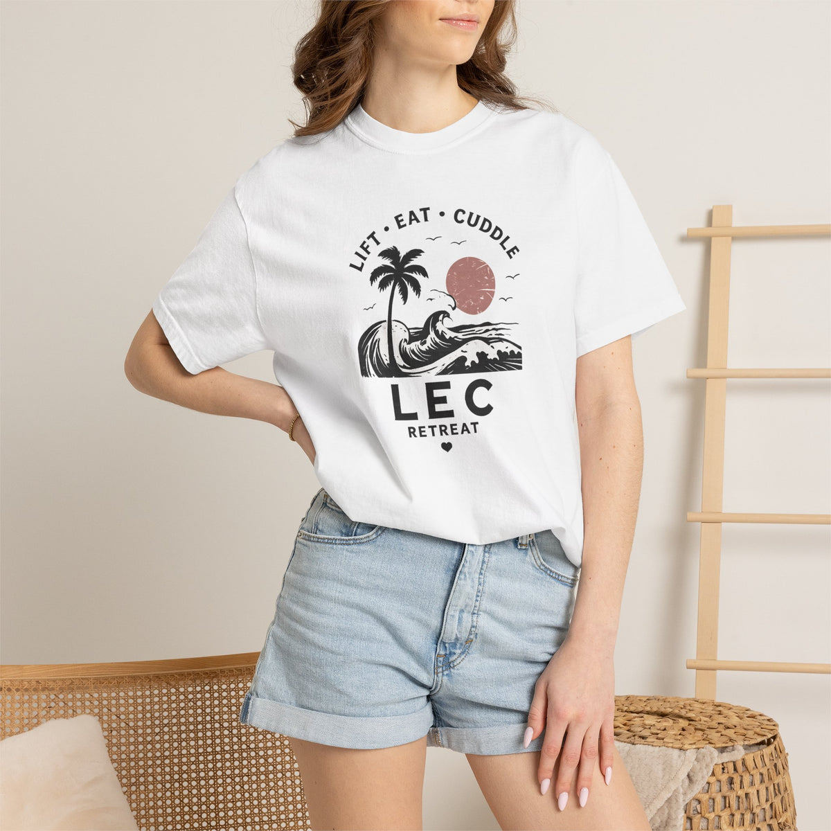 LEC, Lift ,Eat , Cuddle , Retreat Graphic Tee ,Comfort Colors® 1717