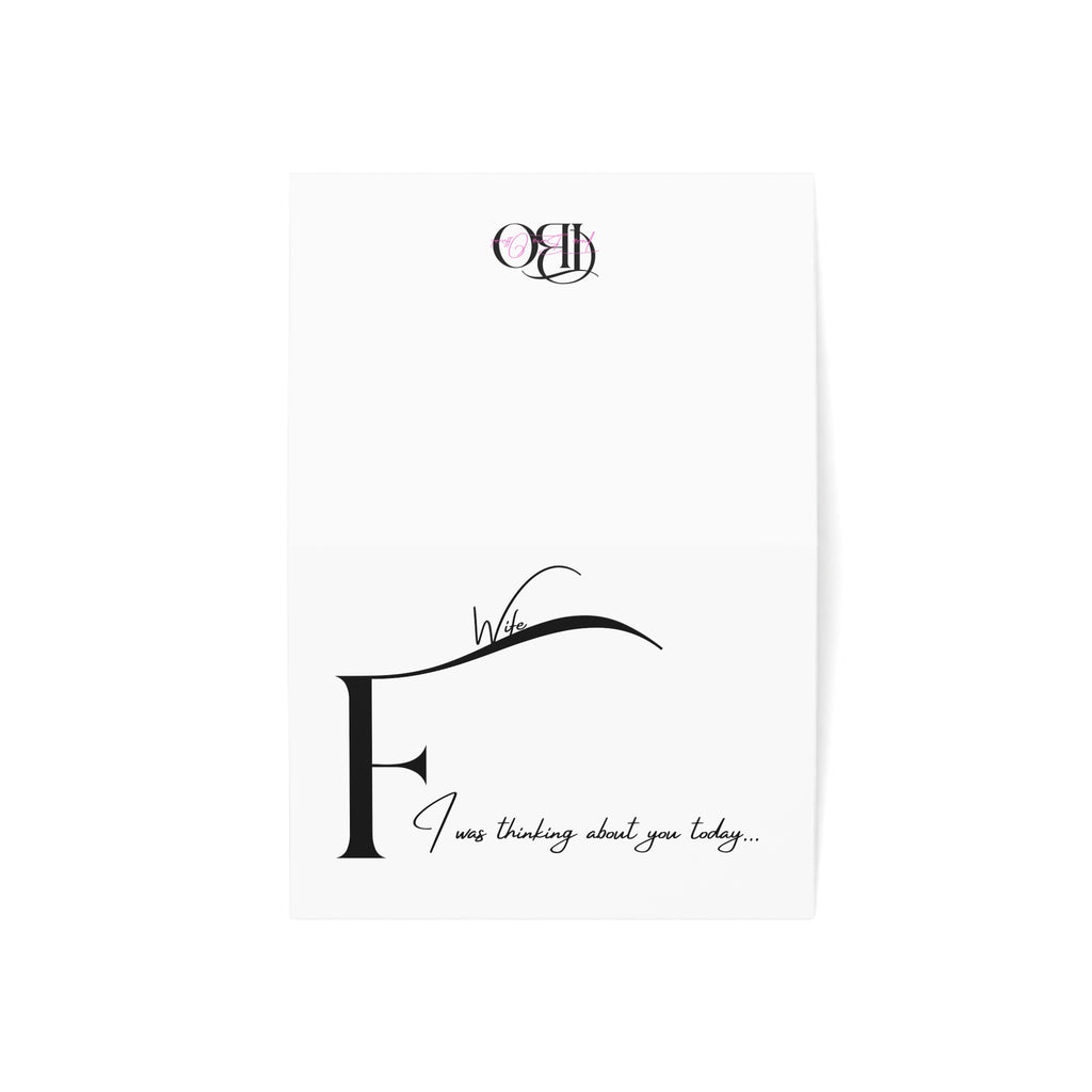 Dear Future Wife I was thinking about you today... Elegant Greeting Cards