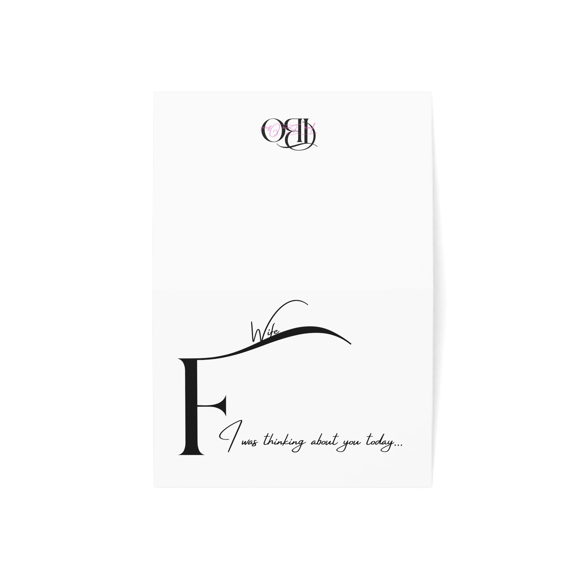 Dear Future Wife I was thinking about you today... Elegant Greeting Cards