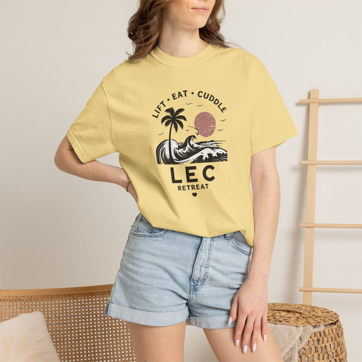 LEC, Lift ,Eat , Cuddle , Retreat Graphic Tee ,Comfort Colors® 1717