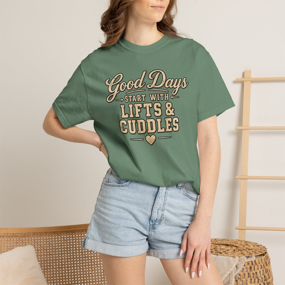LEC, Lift ,Eat , Cuddle , Repeat Graphic Tee ,Comfort Colors® 1717
