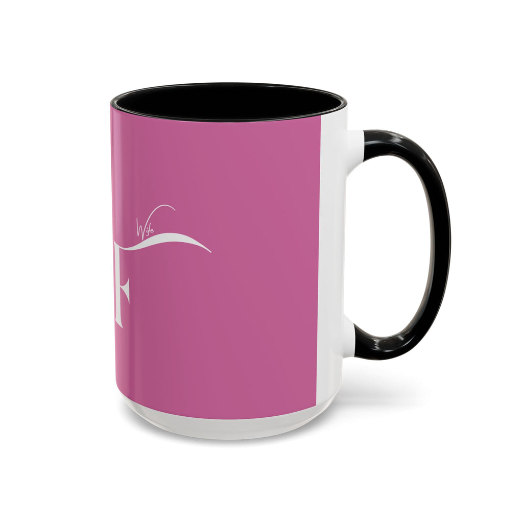 Future Wife Stylish Accent Coffee Mug, Personalized Gift, Trendy Home Decor, Coffee Lover's Mug, Fun Pink Mug, Tea Mug