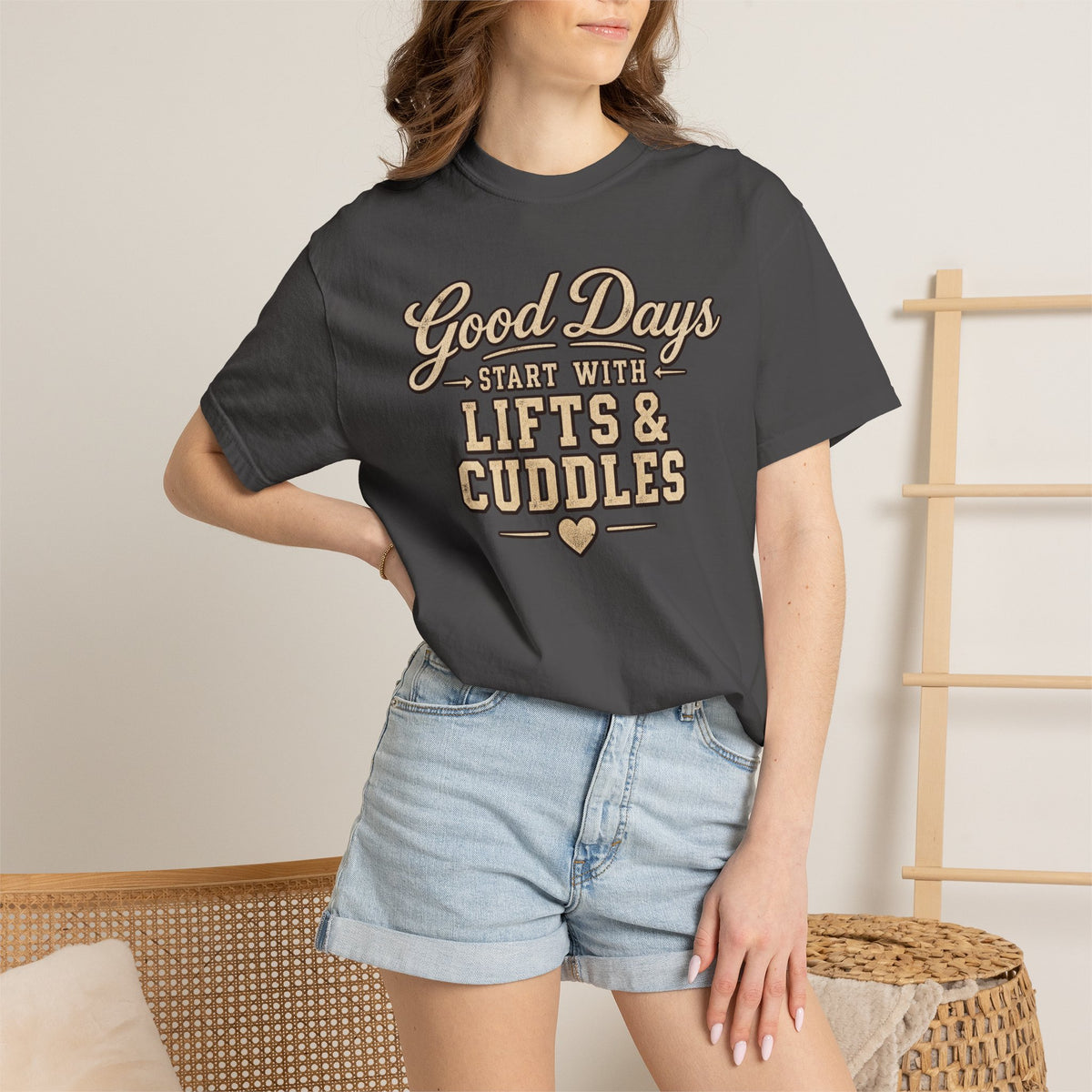 LEC, Lift ,Eat , Cuddle , Repeat Graphic Tee ,Comfort Colors® 1717