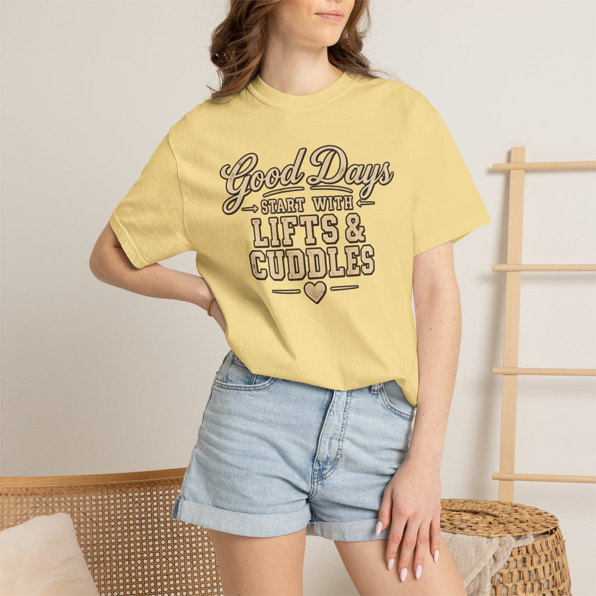 LEC, Lift ,Eat , Cuddle , Repeat Graphic Tee ,Comfort Colors® 1717