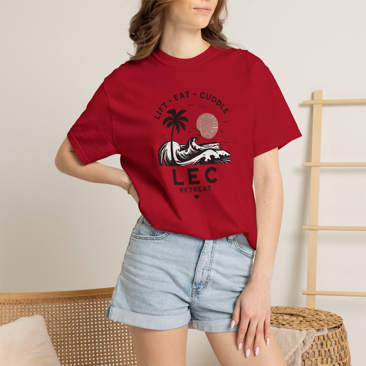 LEC, Lift ,Eat , Cuddle , Retreat Graphic Tee ,Comfort Colors® 1717