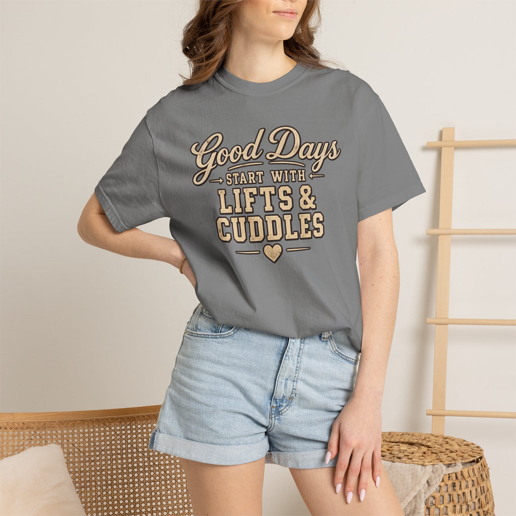 LEC, Lift ,Eat , Cuddle , Repeat Graphic Tee ,Comfort Colors® 1717