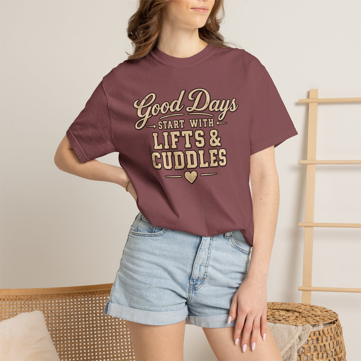 LEC, Lift ,Eat , Cuddle , Repeat Graphic Tee ,Comfort Colors® 1717