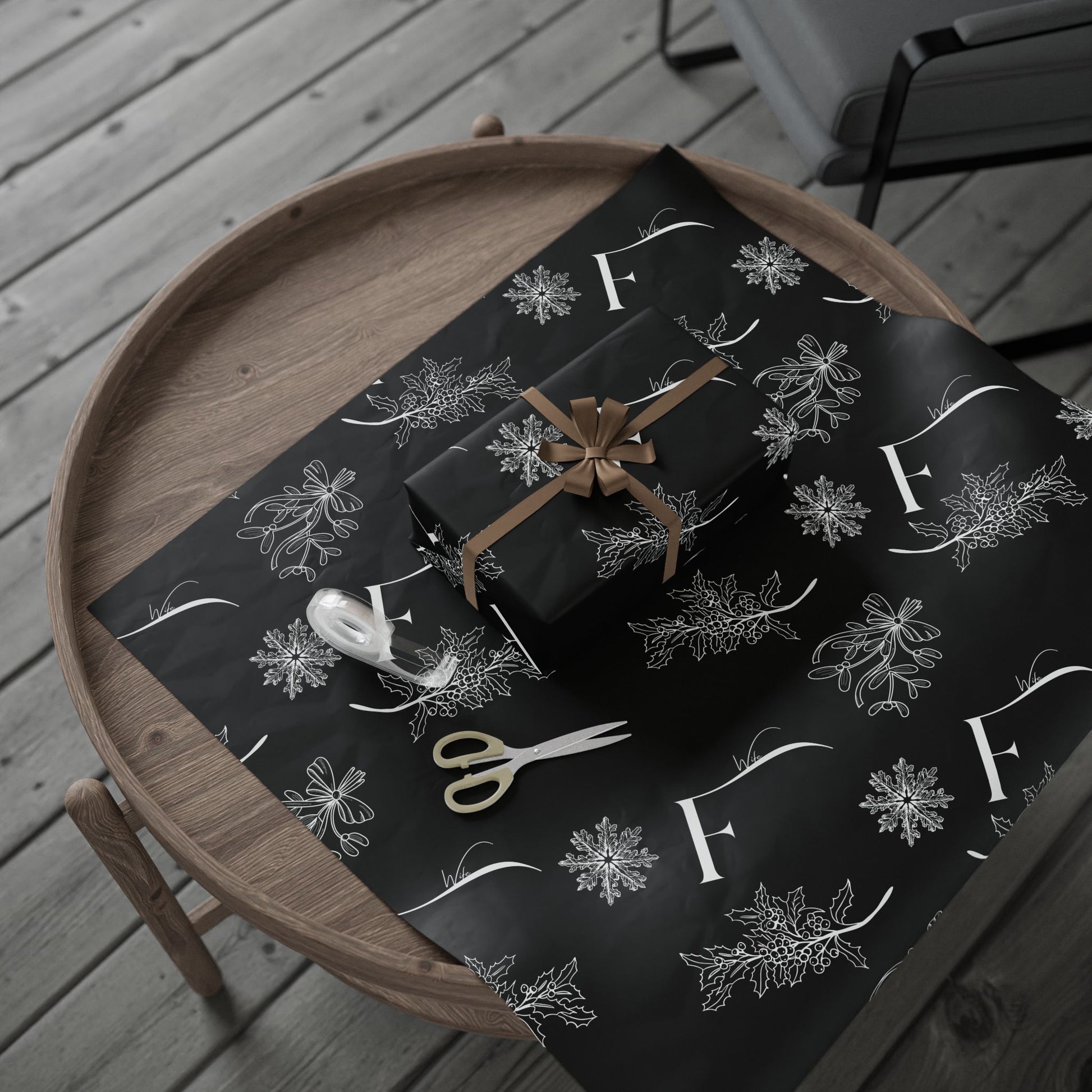 Future Wife Wrapping Paper Black